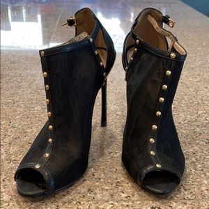 Black mesh Zara Woman heels